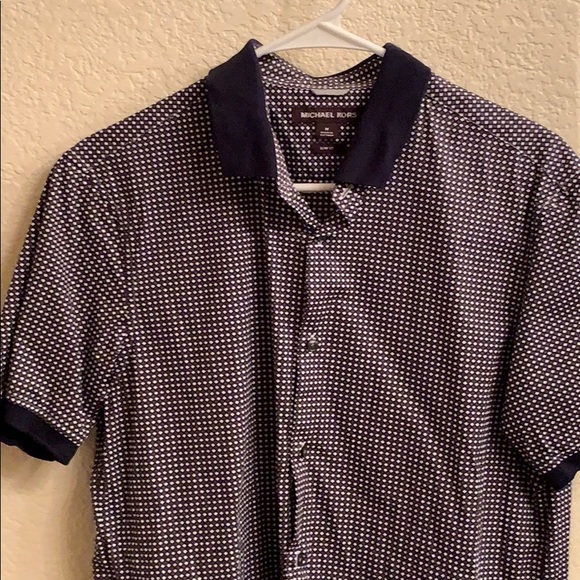 michael kors short sleeve button down